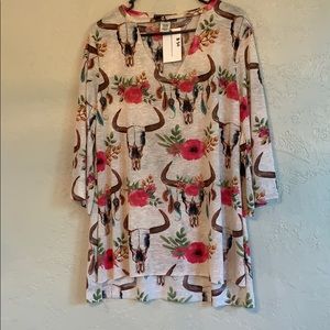 Boutique skull blouse